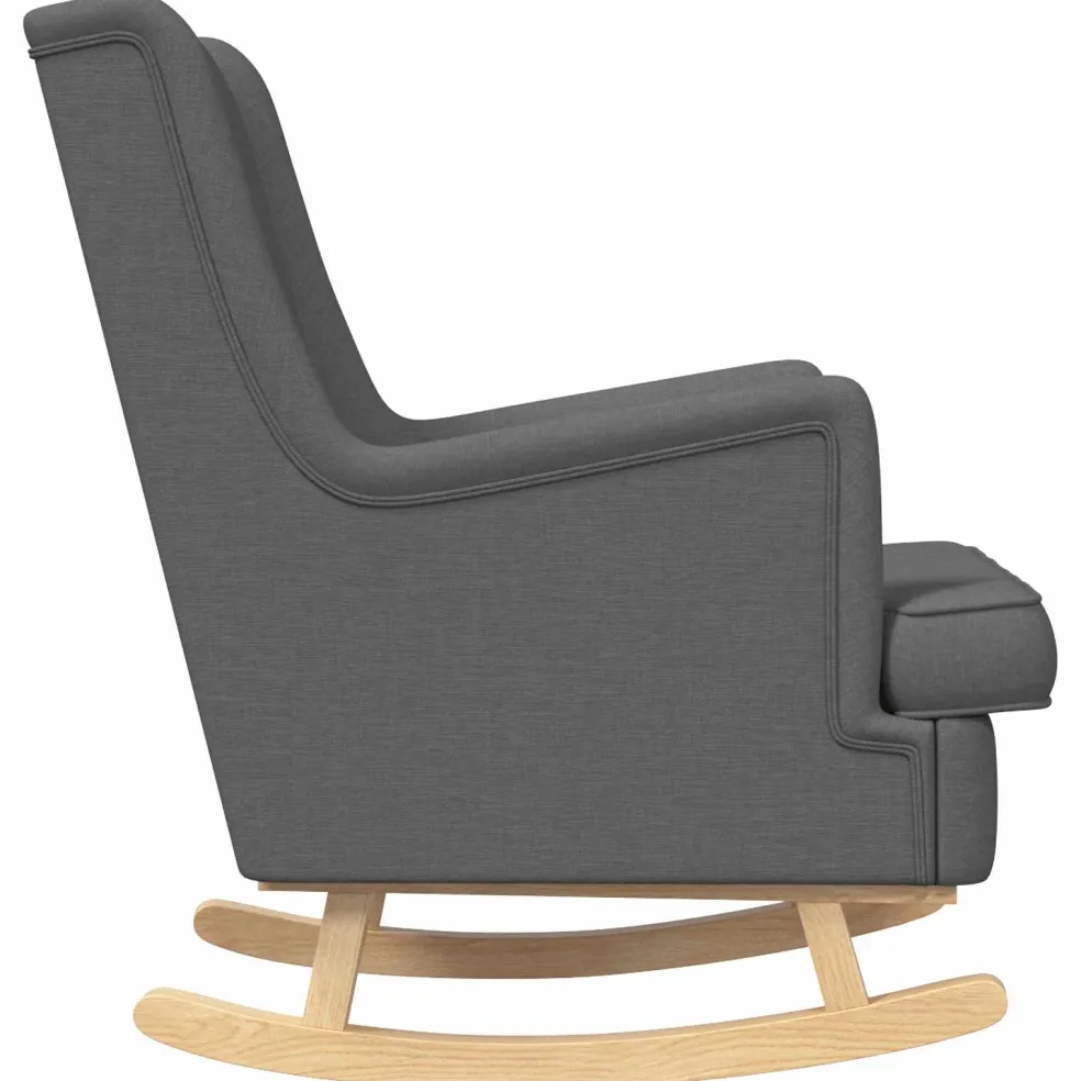 vidaXL Schommelstoel Donkergrijs 62 x 80 x 85 cm Stof