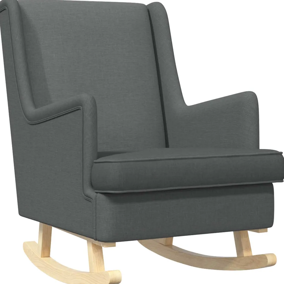 vidaXL Schommelstoel Donkergrijs 62 x 80 x 85 cm Stof