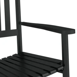 vidaXL Schommelstoelen met gebogen zitting 2 st populierenhout zwart