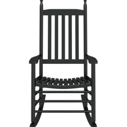 vidaXL Schommelstoelen met gebogen zitting 2 st populierenhout zwart