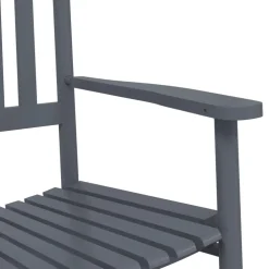 vidaXL Schommelstoelen met gebogen zitting 2 st populierenhout grijs