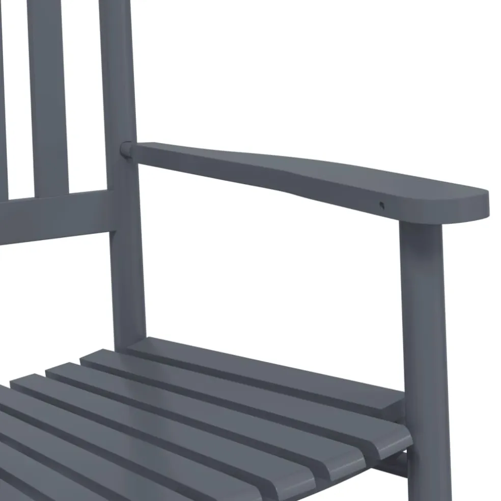 vidaXL Schommelstoelen met gebogen zitting 2 st populierenhout grijs