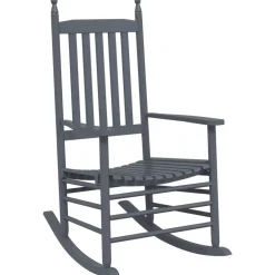 vidaXL Schommelstoelen met gebogen zitting 2 st populierenhout grijs