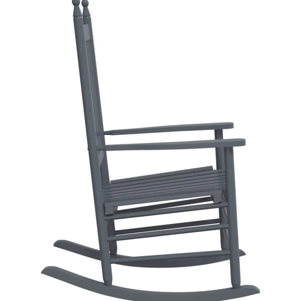 vidaXL Schommelstoelen met gebogen zitting 2 st populierenhout grijs
