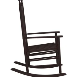 vidaXL Schommelstoelen met gebogen zitting 2 st populierenhout bruin