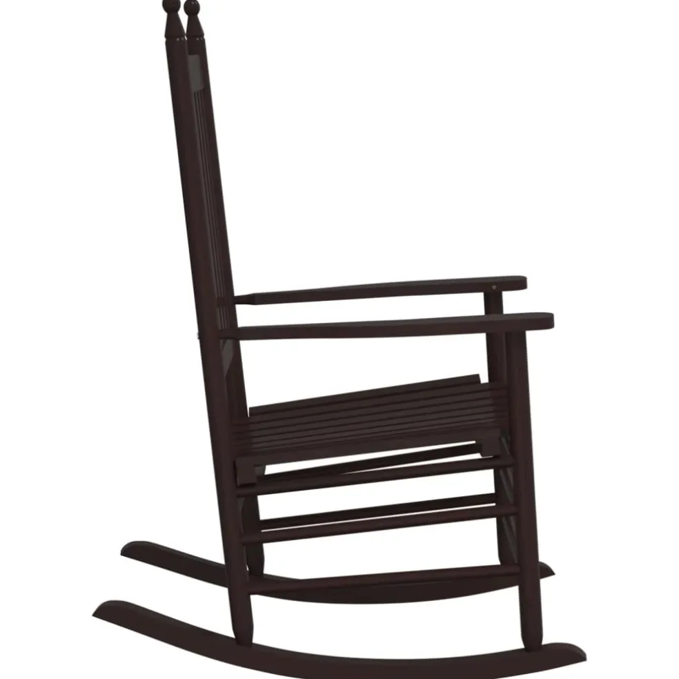 vidaXL Schommelstoelen met gebogen zitting 2 st populierenhout bruin