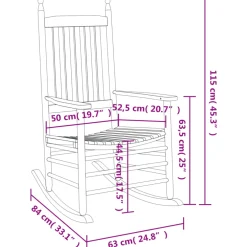 vidaXL Schommelstoelen met gebogen zitting 2 st populierenhout bruin