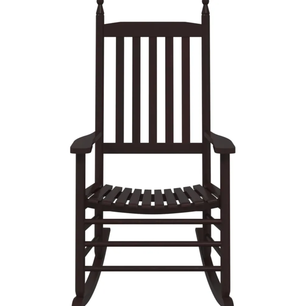 vidaXL Schommelstoelen met gebogen zitting 2 st populierenhout bruin