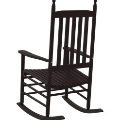 vidaXL Schommelstoelen met gebogen zitting 2 st populierenhout bruin
