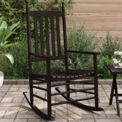 vidaXL Schommelstoelen met gebogen zitting 2 st populierenhout bruin