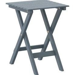 vidaXL Schommelstoelen 2 st met inklapbare tafel populierenhout grijs
