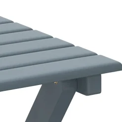 vidaXL Schommelstoelen 2 st met inklapbare tafel populierenhout grijs