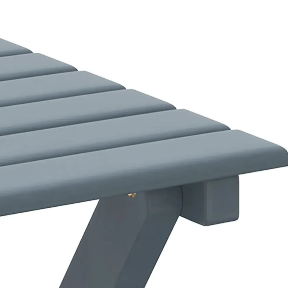 vidaXL Schommelstoelen 2 st met inklapbare tafel populierenhout grijs