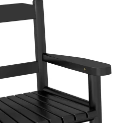 vidaXL Schommelstoelen 2 st voor kinderen massief populierenhout zwart