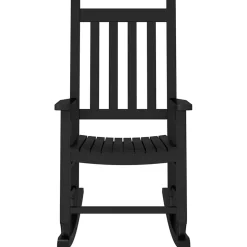 vidaXL Schommelstoelen 2 st voor kinderen massief populierenhout zwart
