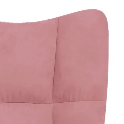vidaXL Schommelstoel fluweel roze