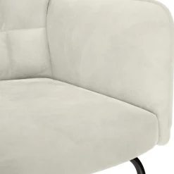 vidaXL Schommelstoel fluweel crèmekleurig