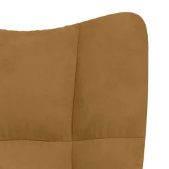 vidaXL Schommelstoel fluweel bruin