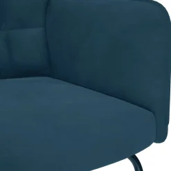 vidaXL Schommelstoel fluweel blauw