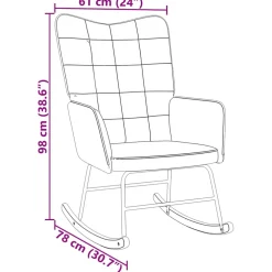 vidaXL Schommelstoel fluweel blauw