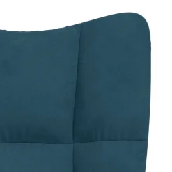 vidaXL Schommelstoel fluweel blauw