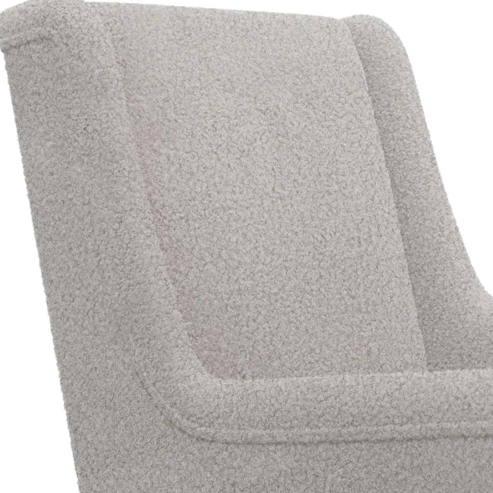 vidaXL Schommelstoel Lichtgrijs 62 x 80 x 85 cm Bouclé