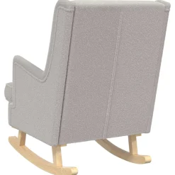 vidaXL Schommelstoel Lichtgrijs 62 x 80 x 85 cm Bouclé