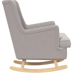 vidaXL Schommelstoel Lichtgrijs 62 x 80 x 85 cm Bouclé