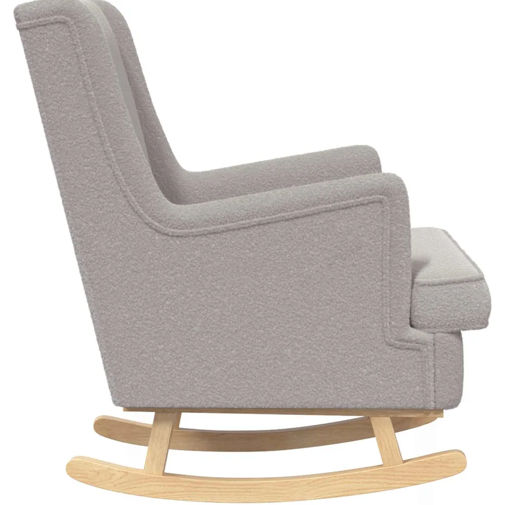 vidaXL Schommelstoel Lichtgrijs 62 x 80 x 85 cm Bouclé