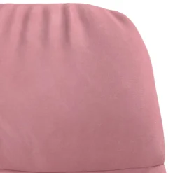 vidaXL Schommelstoel met voetenbank fluweel roze