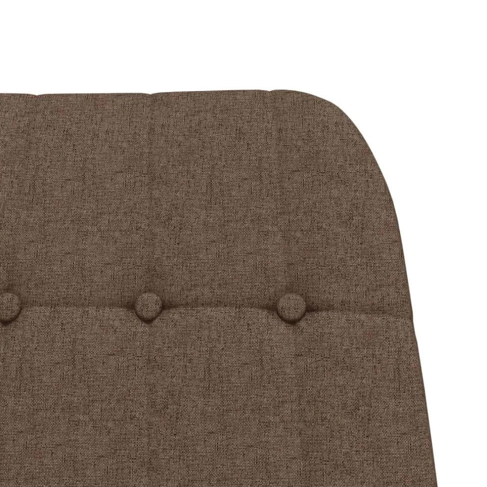 vidaXL Schommelstoel met voetenbank stof taupe