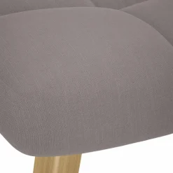 vidaXL Schommelstoel met voetenbank stof taupe