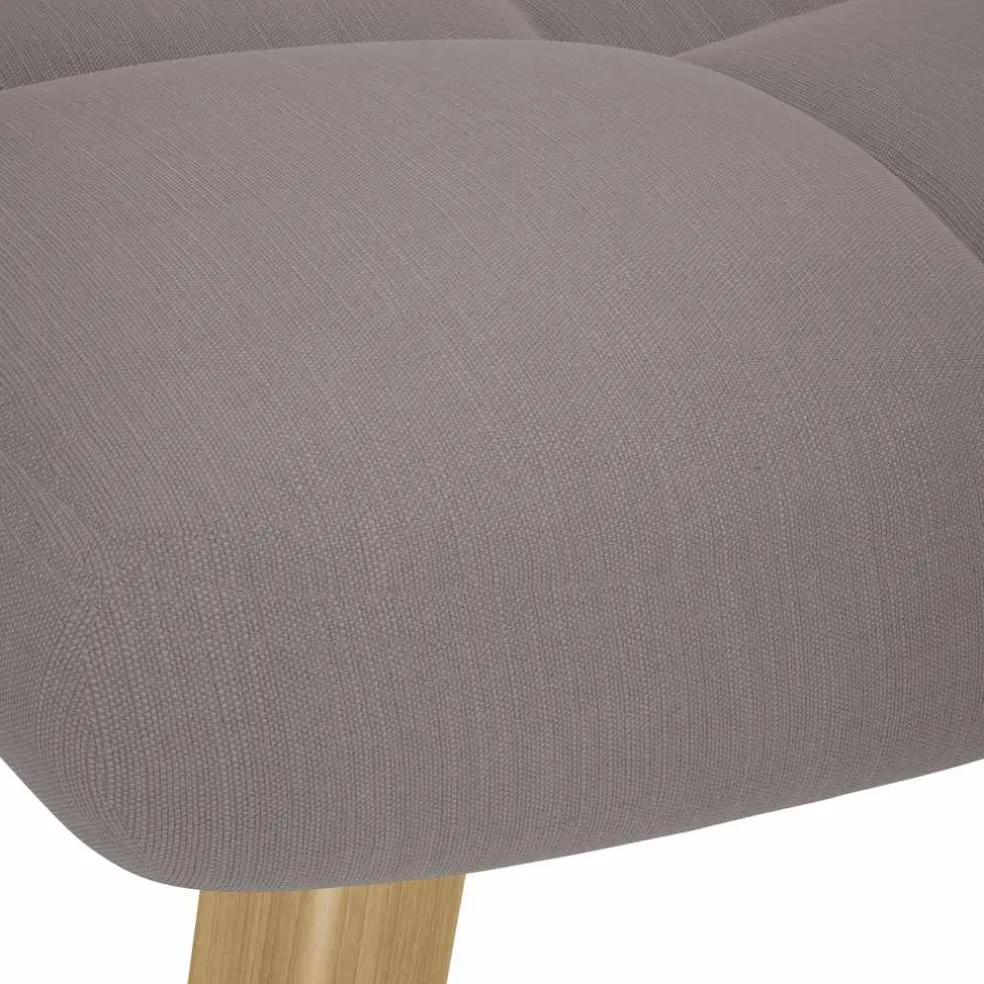 vidaXL Schommelstoel met voetenbank stof taupe