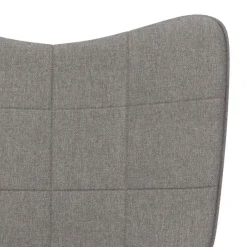 vidaXL Schommelstoel met voetenbank stof taupe
