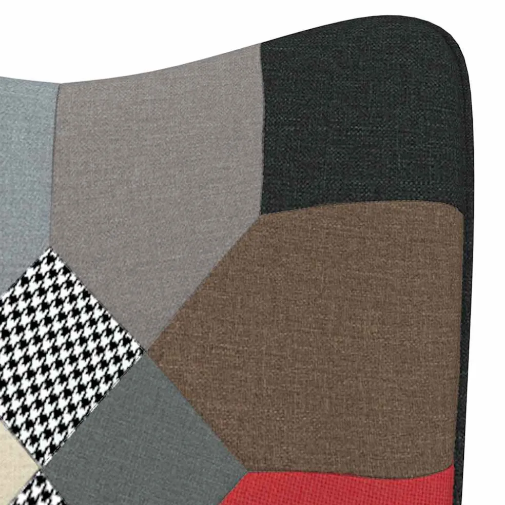 vidaXL Schommelstoel patchwork stof