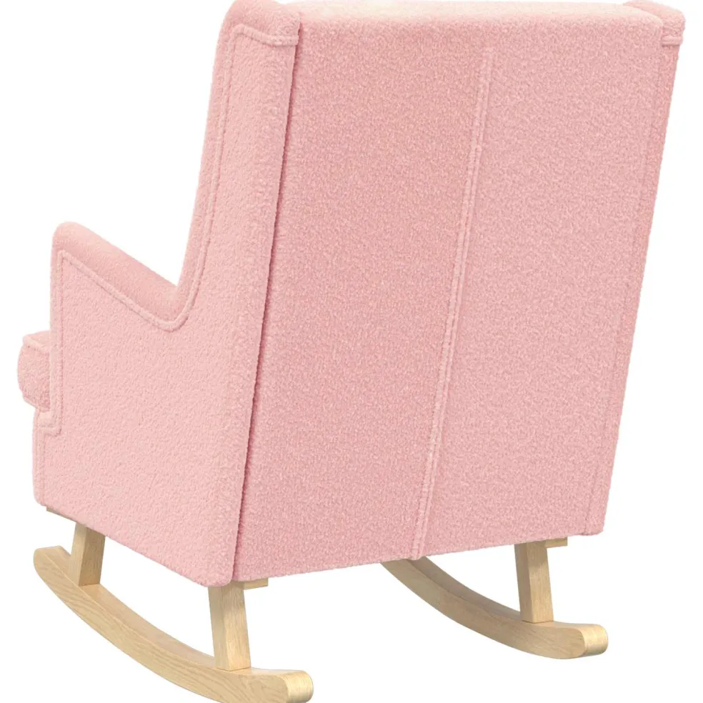 vidaXL Schommelstoel Roze 62 x 80 x 85 cm Bouclé