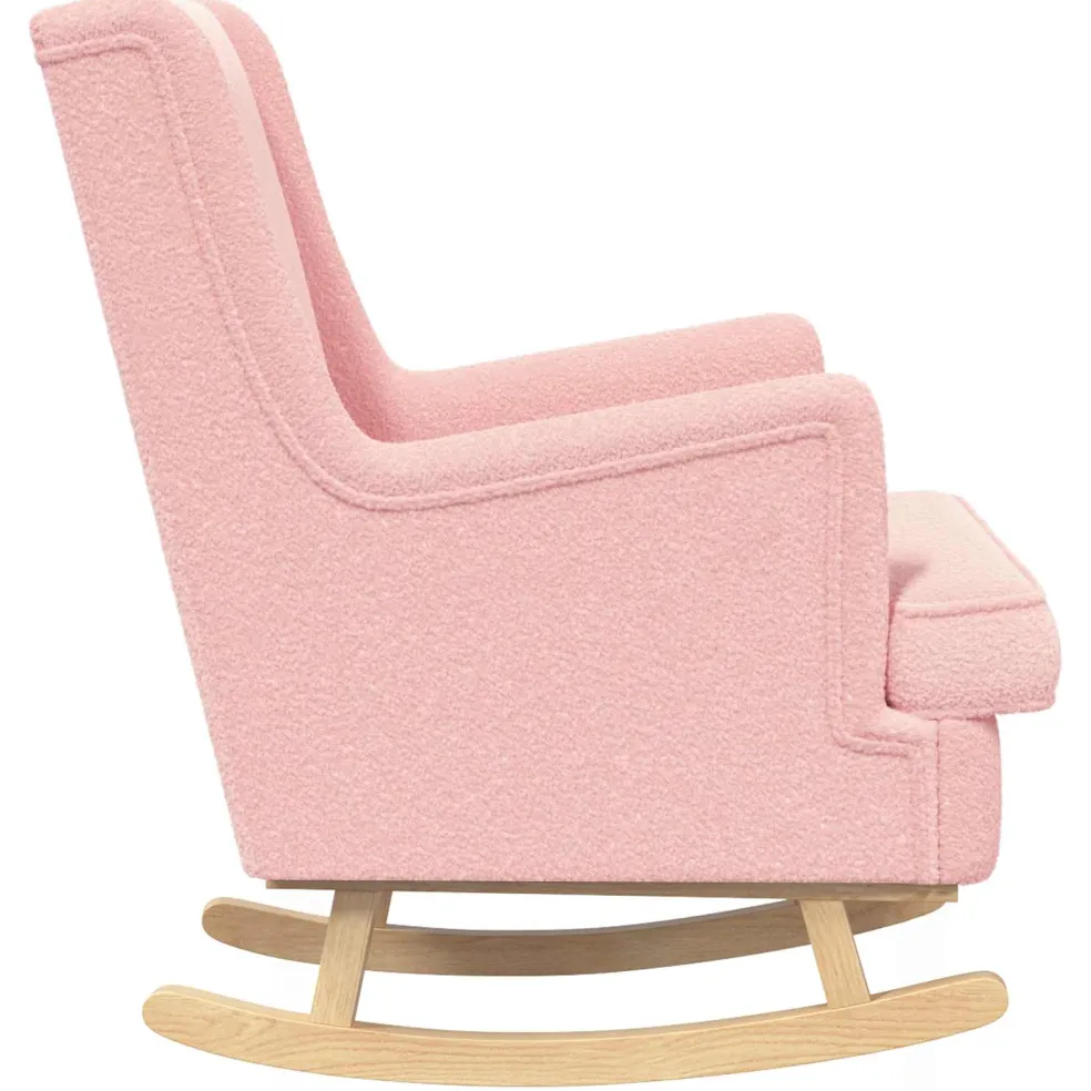 vidaXL Schommelstoel Roze 62 x 80 x 85 cm Bouclé