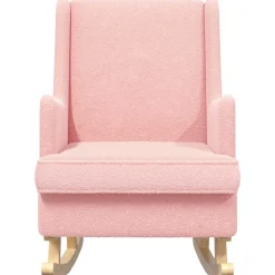vidaXL Schommelstoel Roze 62 x 80 x 85 cm Bouclé