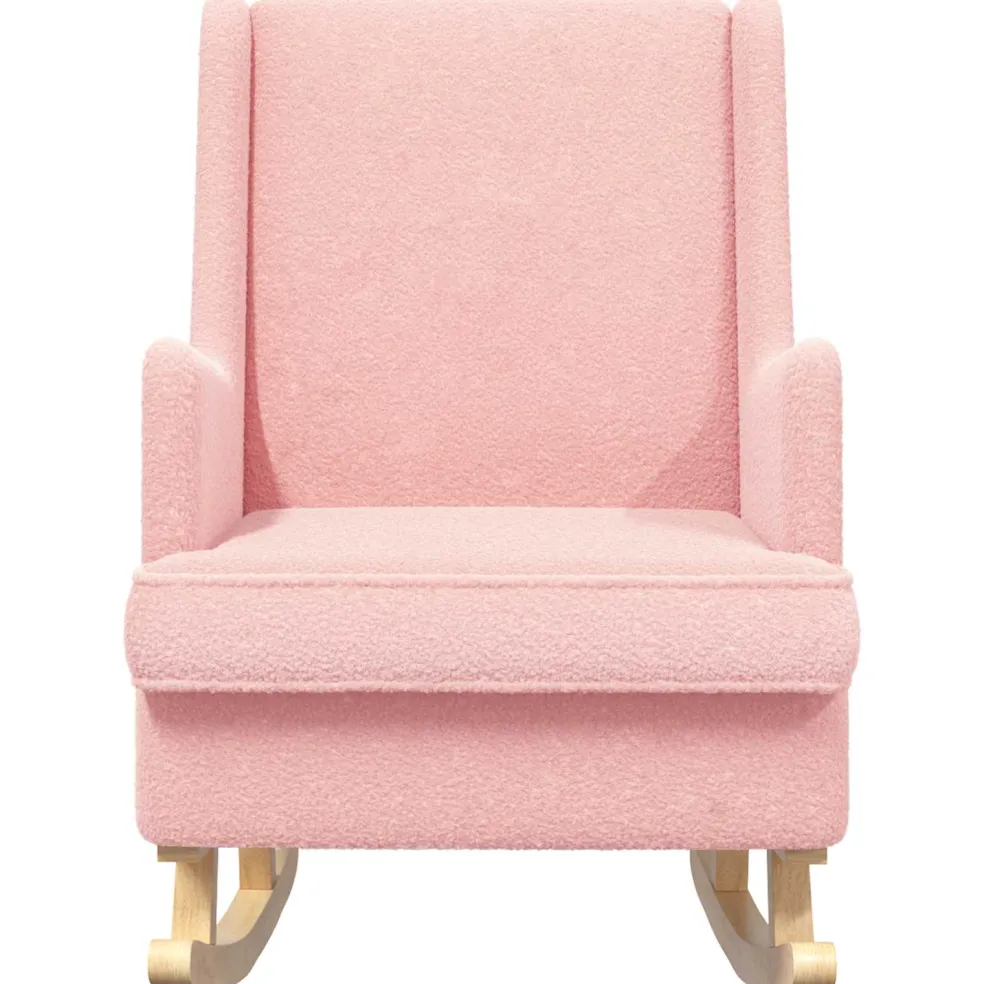 vidaXL Schommelstoel Roze 62 x 80 x 85 cm Bouclé