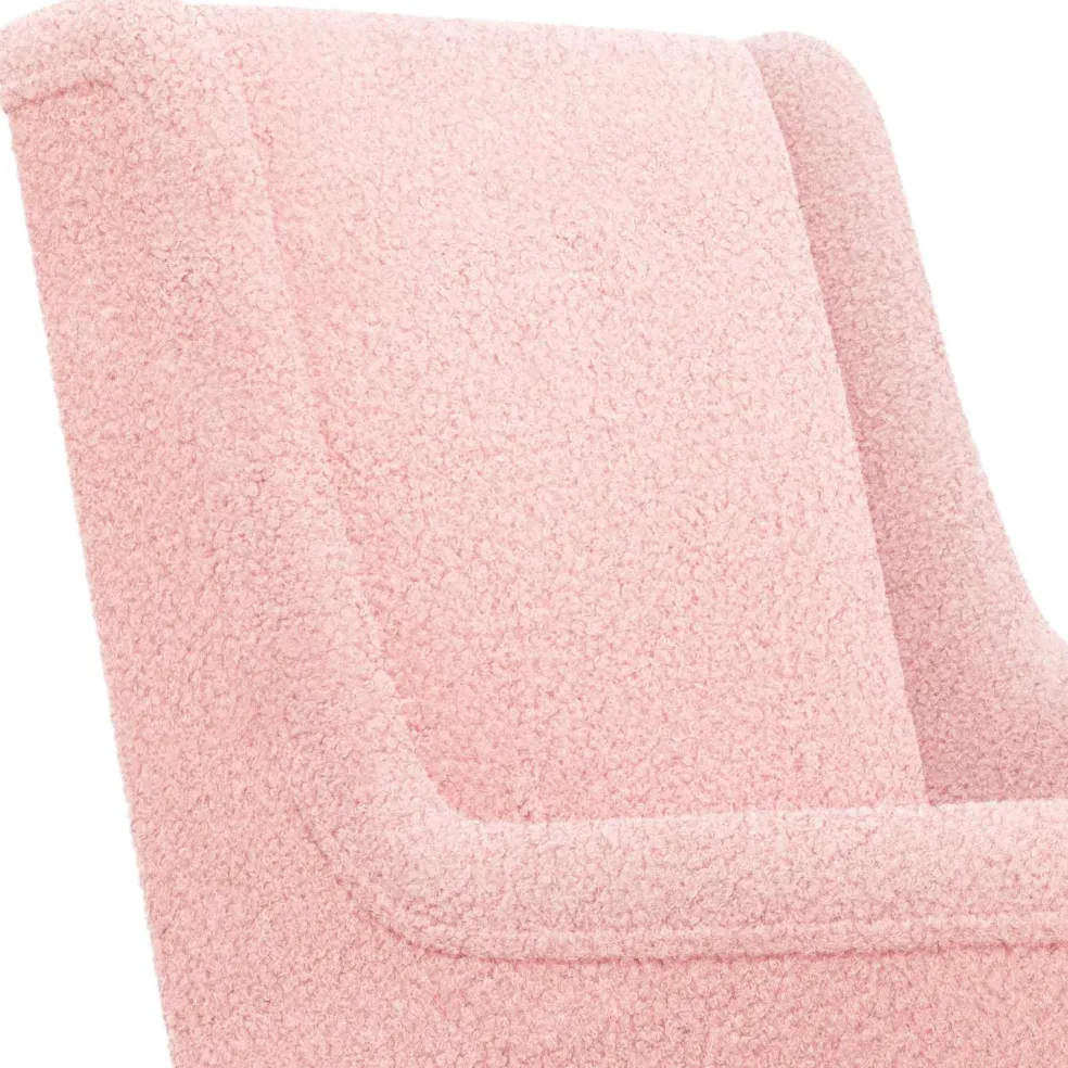 vidaXL Schommelstoel Roze 62 x 80 x 85 cm Bouclé