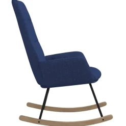 vidaXL Schommelstoel stof blauw