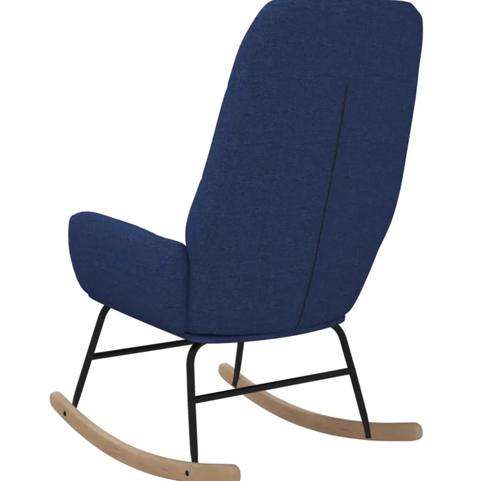 vidaXL Schommelstoel stof blauw