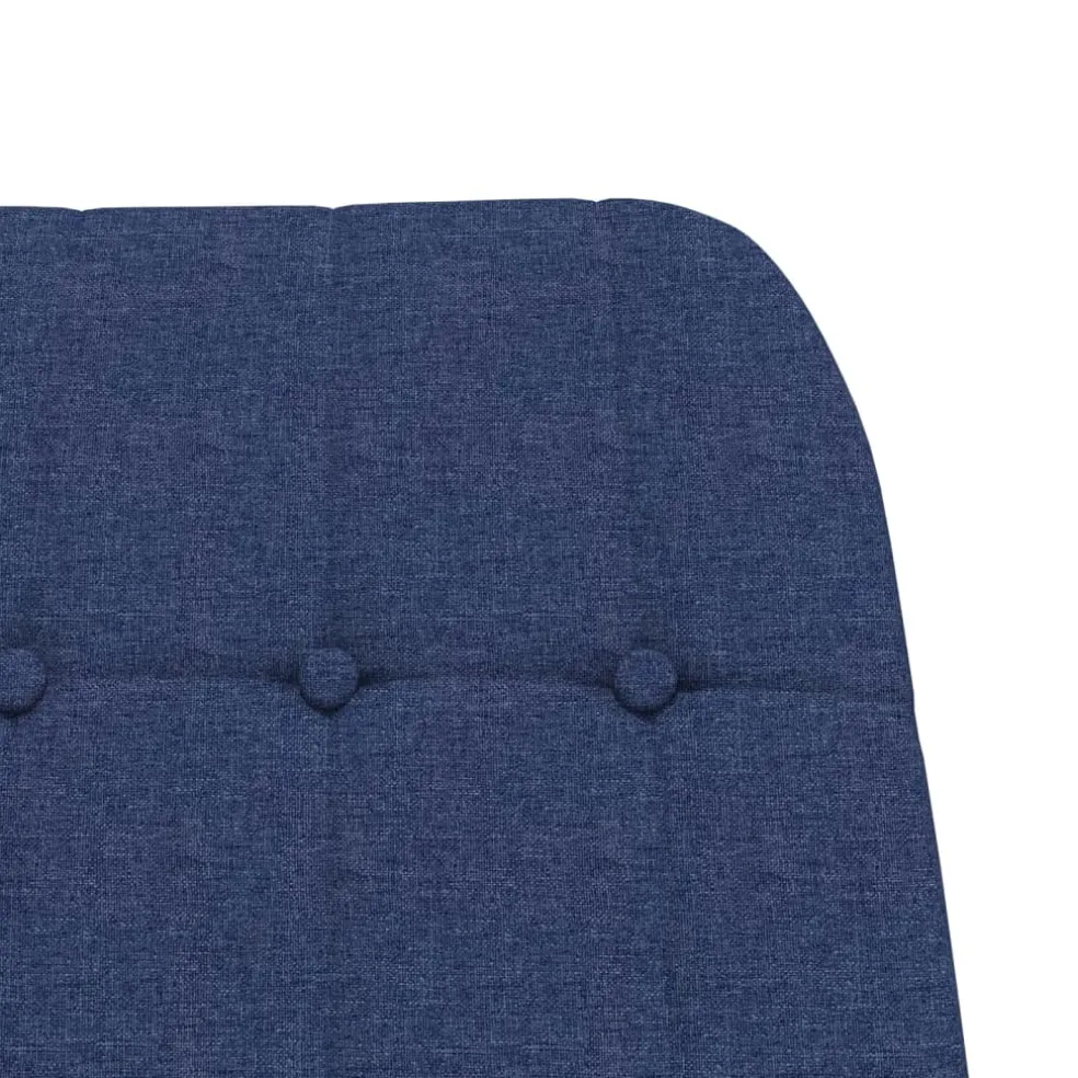 vidaXL Schommelstoel stof blauw