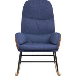 vidaXL Schommelstoel stof blauw
