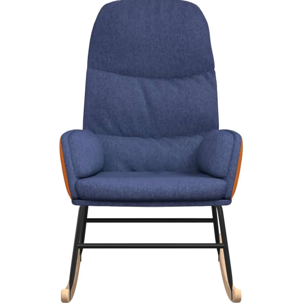 vidaXL Schommelstoel stof blauw