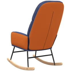 vidaXL Schommelstoel stof blauw