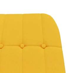 vidaXL Schommelstoel stof mosterdgeel