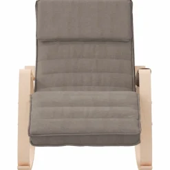 vidaXL Schommelstoel stof taupe