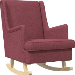 vidaXL Schommelstoel Wijnrood 62 x 80 x 85 cm Stof