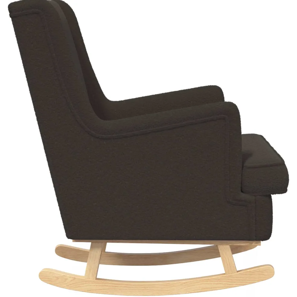 vidaXL Schommelstoel Zwart 62 x 80 x 85 cm Bouclé